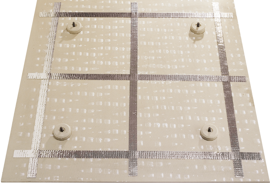 Fassadenplatten KerAion Quadro mit Sicherheitsband